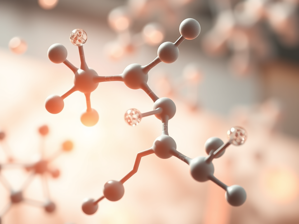Abstract molecular structure with connections